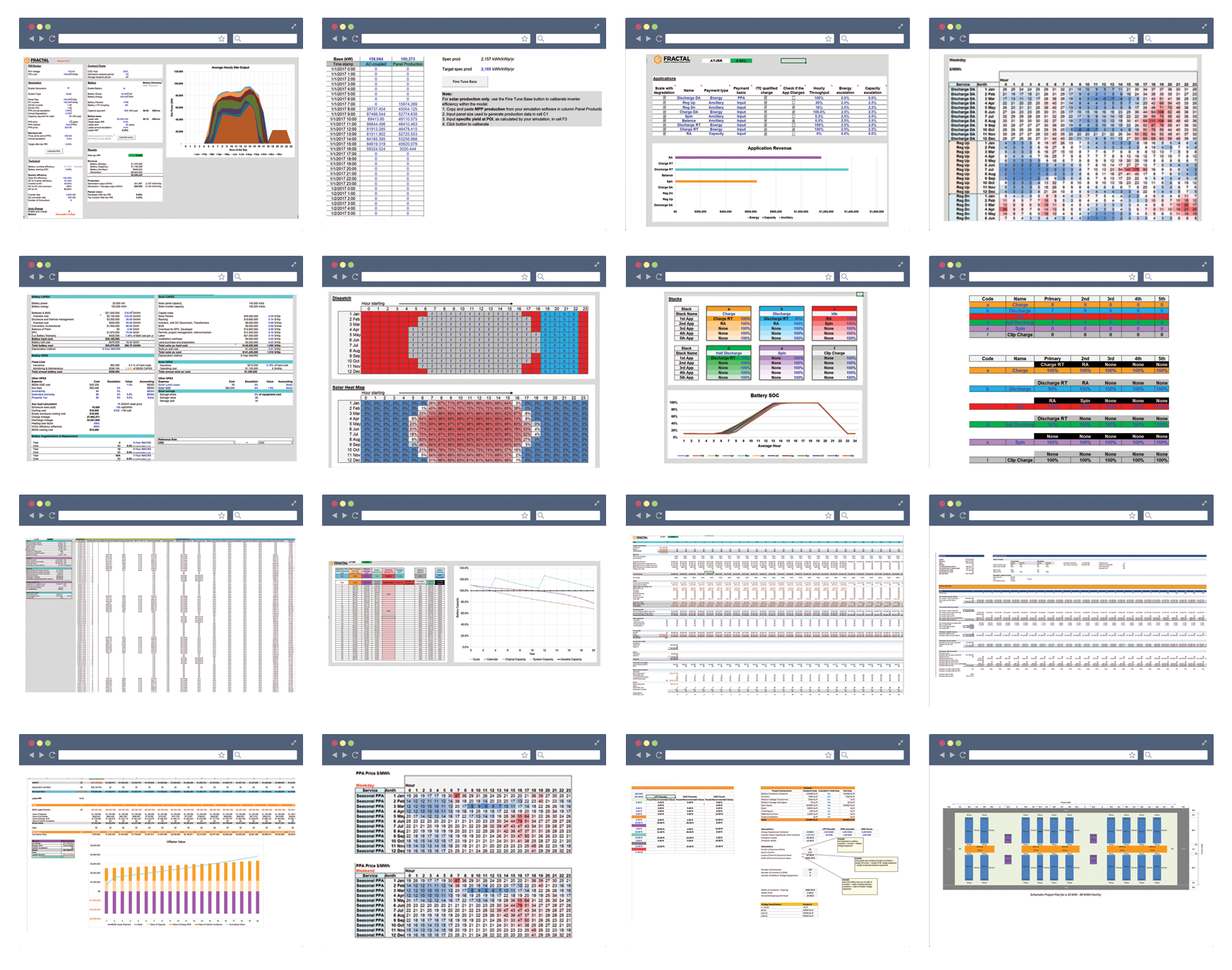 MODEL SCREENSHOTS Fractal Energy Storage Consultants